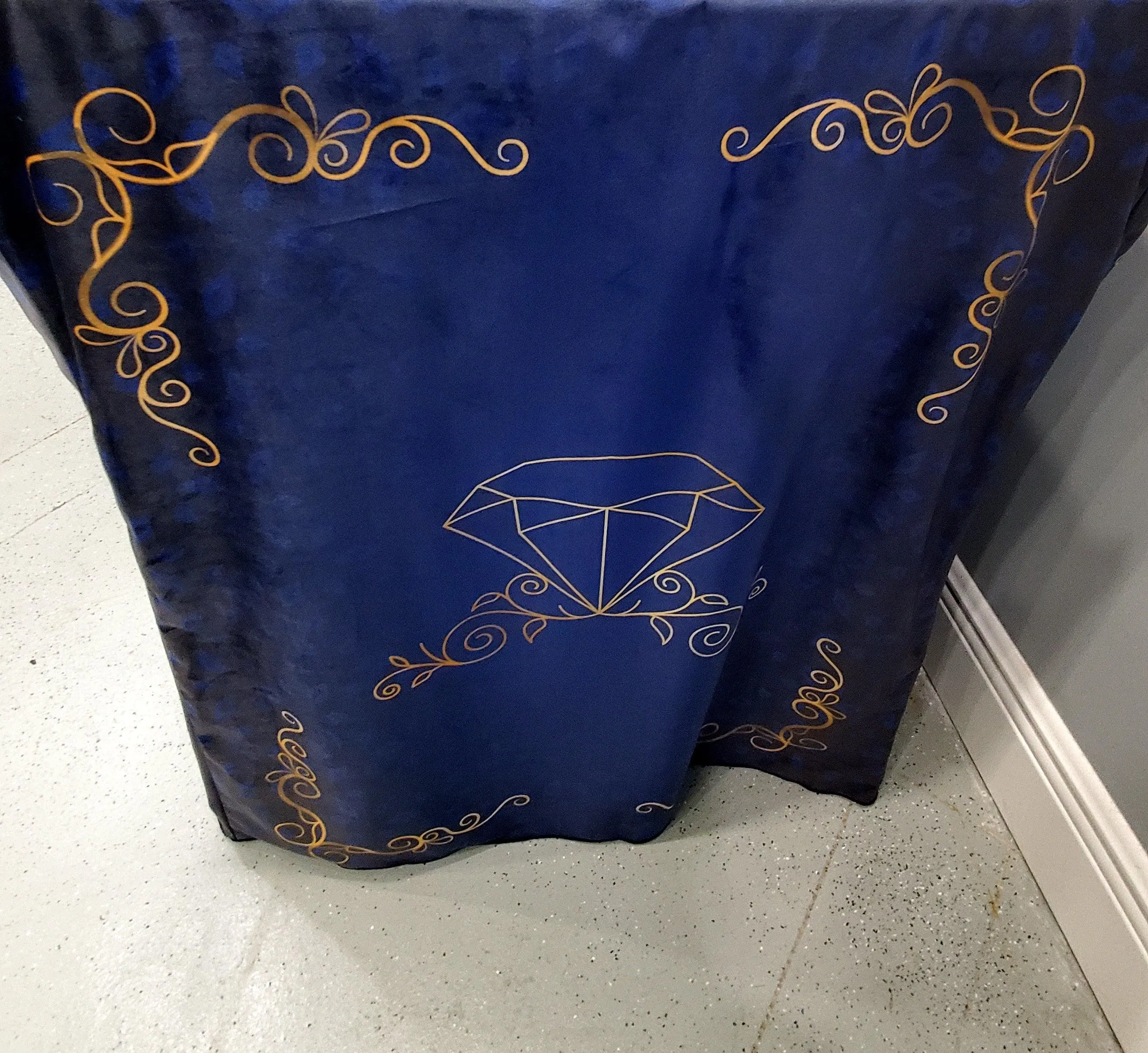 8' Custom Printed Velvet Table Throw - All Over Print