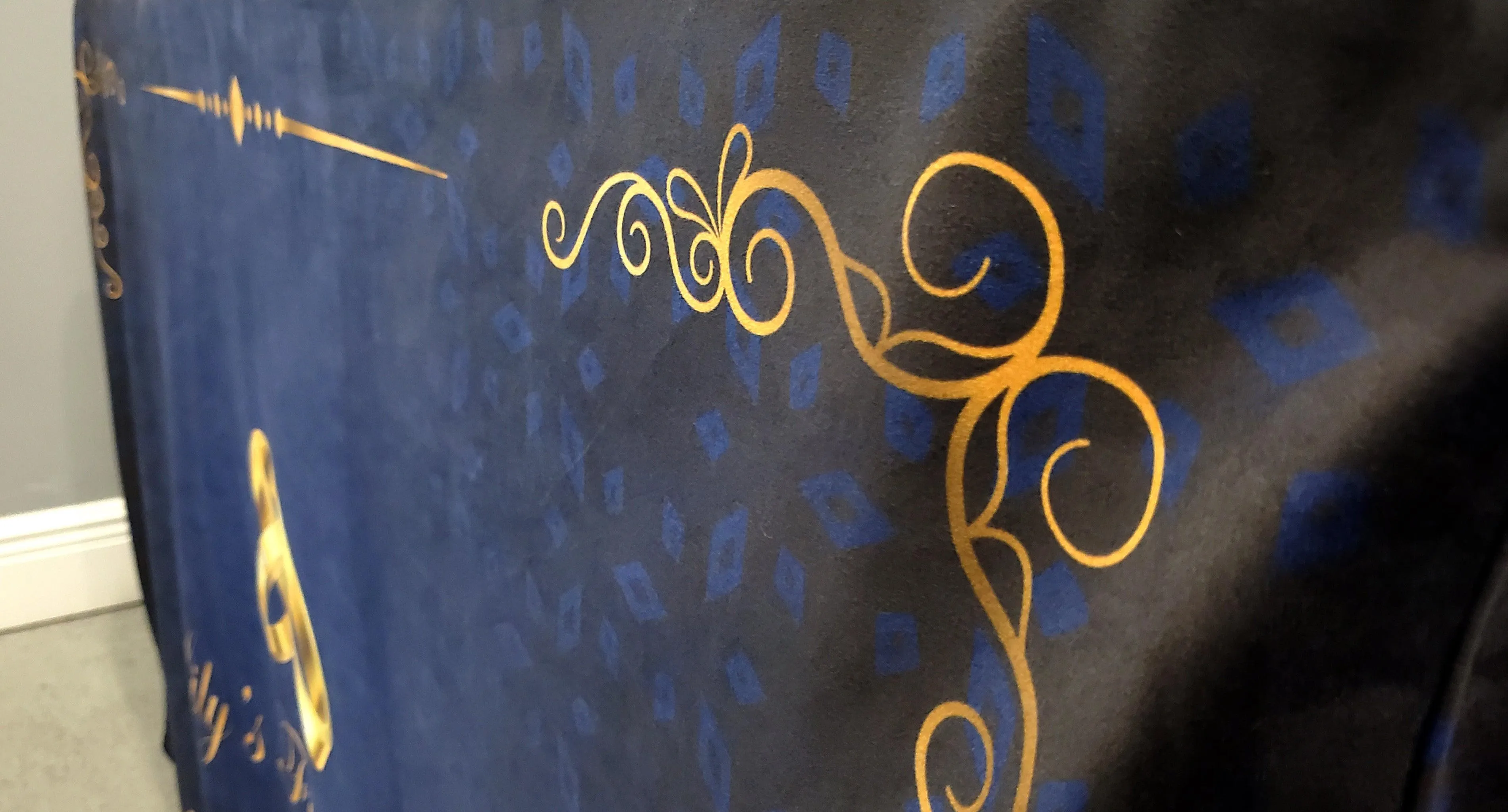 8' Custom Printed Velvet Table Throw - All Over Print