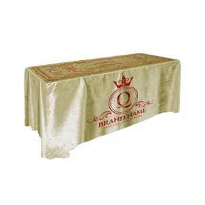 8' Custom Printed Velvet Table Throw - All Over Print