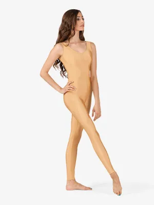 Adult Plus Size Scoop Neck Nylon Tank Unitard
