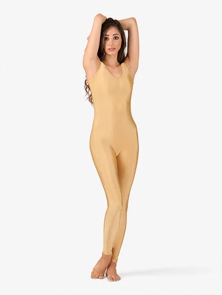 Adult Plus Size Scoop Neck Nylon Tank Unitard