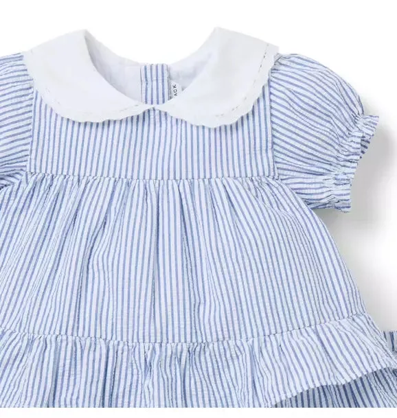Baby Striped Seersucker Matching Set