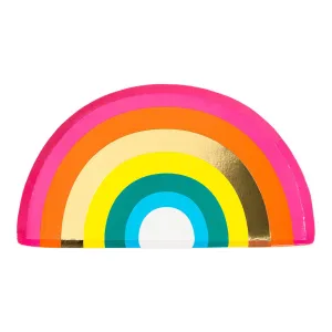 Birthday Brights Rainbow Shaped Plates - 12 Pkt