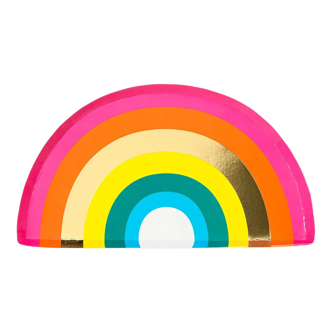 Birthday Brights Rainbow Shaped Plates - 12 Pkt