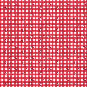 Cheerfully Red -  Ditzy Gingham White