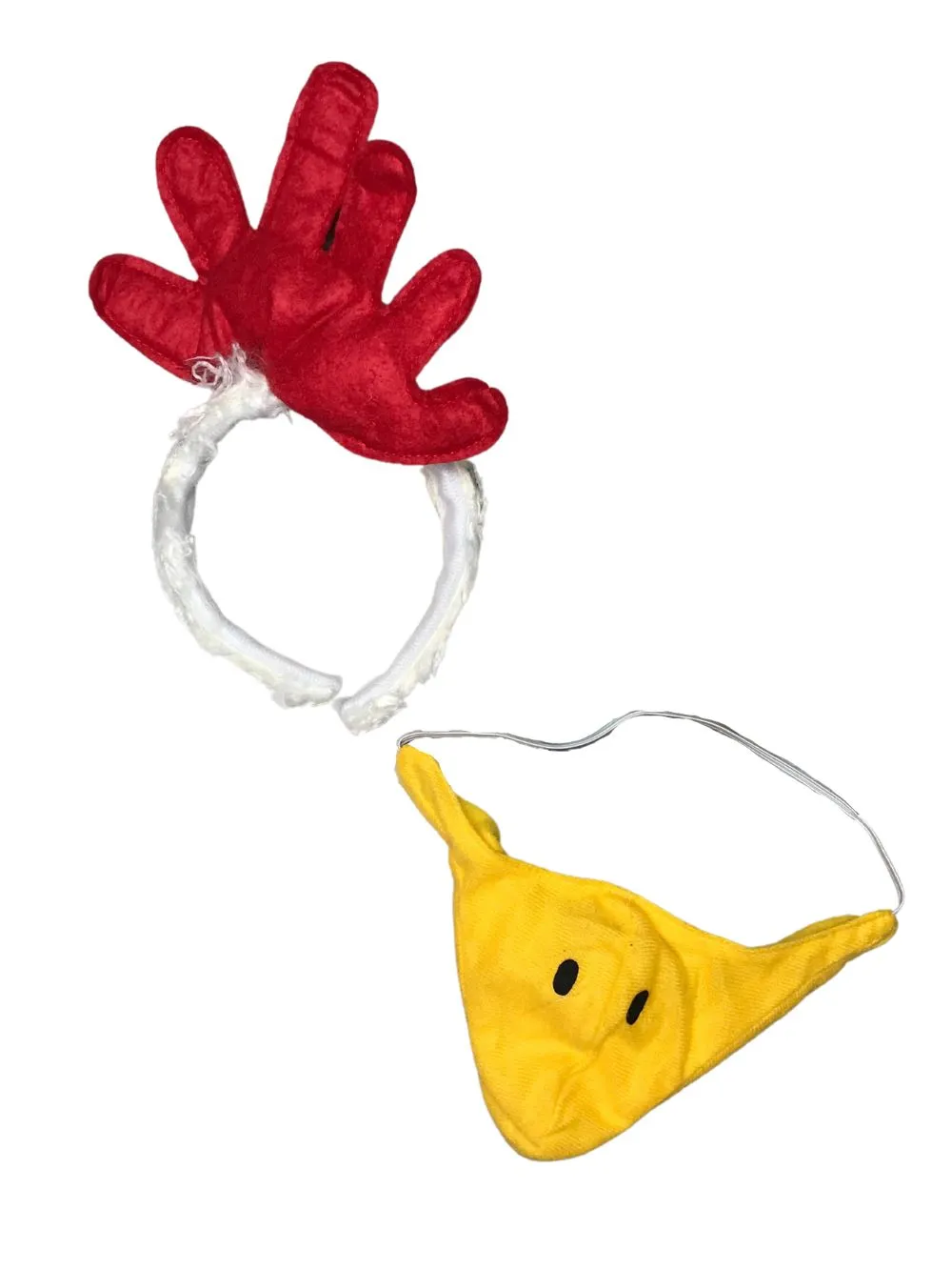 Chicken Headband & Beak Set, Kid or Adult Size Costume Accessories