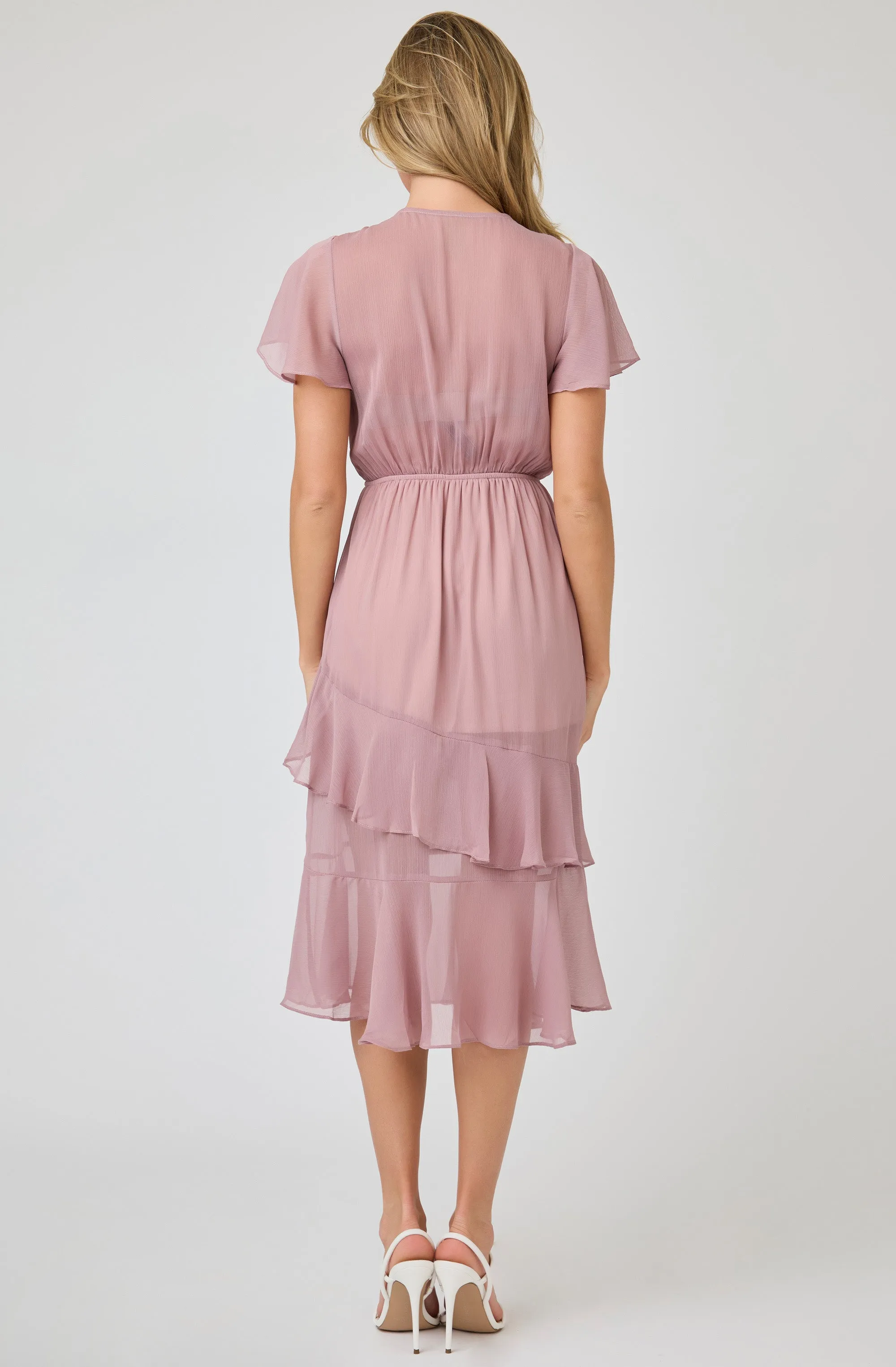 Chiffon Ruffle Maxi Dress