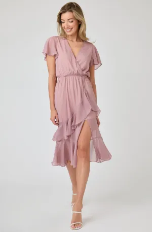 Chiffon Ruffle Maxi Dress
