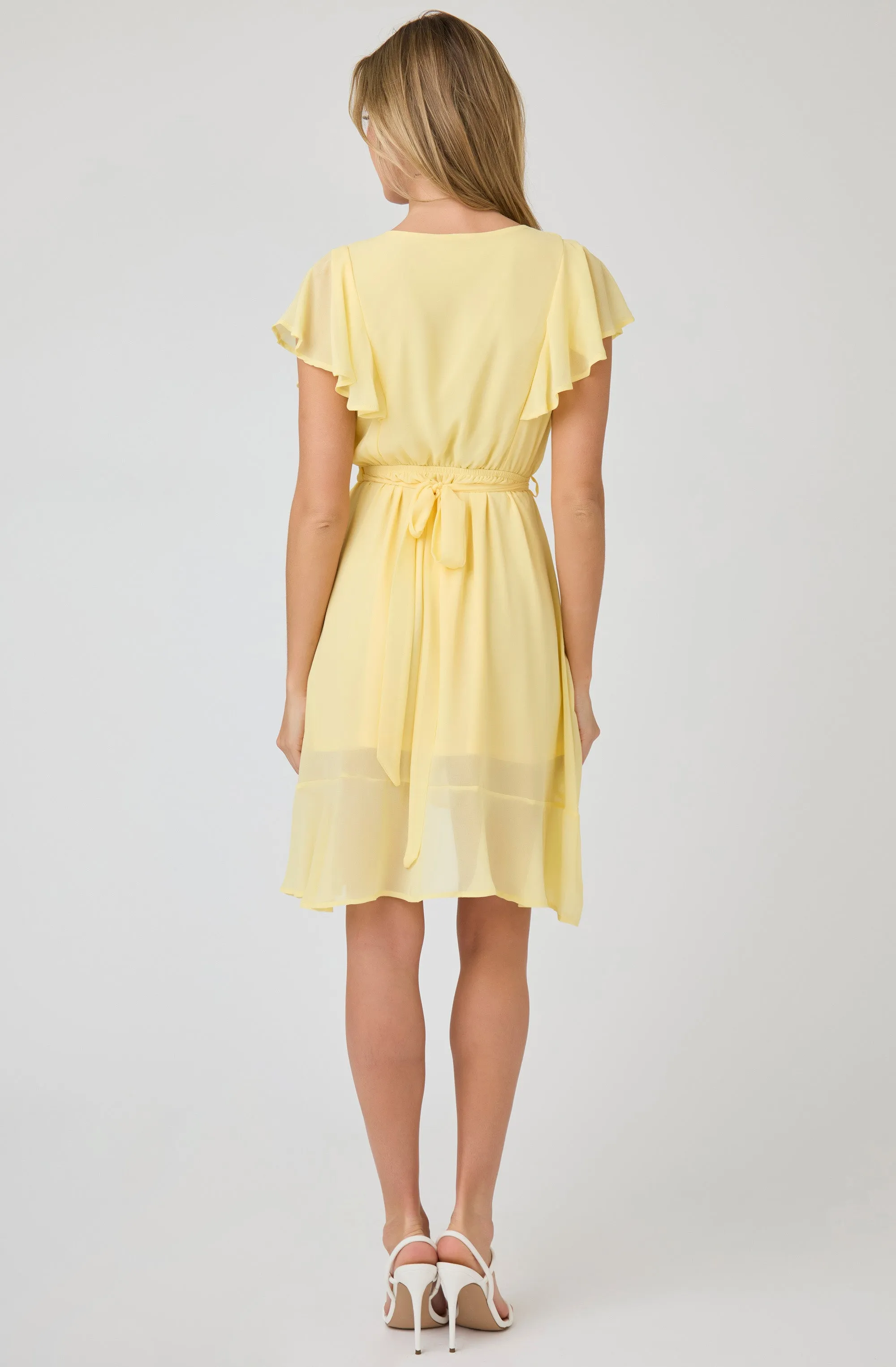 Chiffon Ruffle Midi Dress