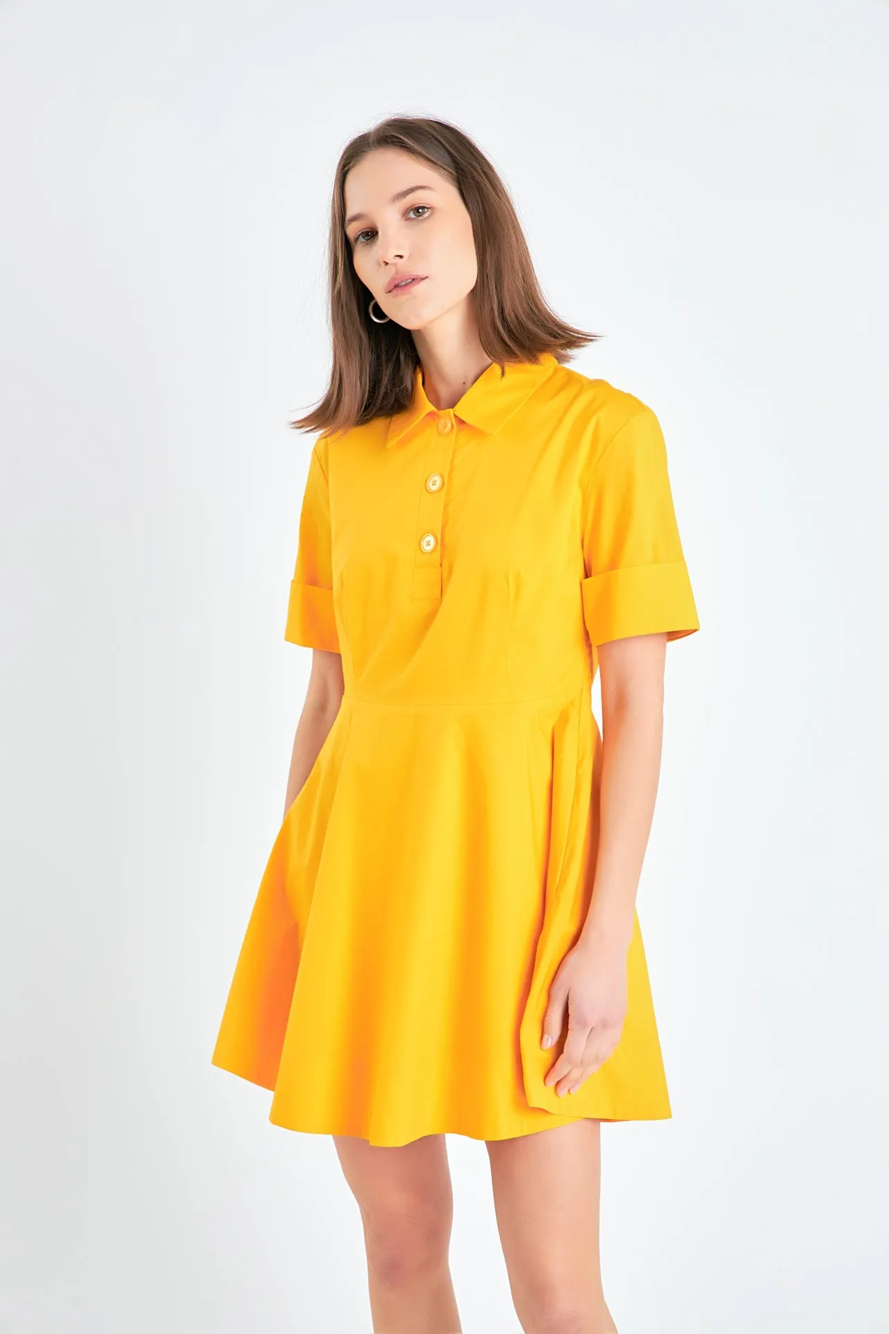 Cotton Shirt Mini Dress