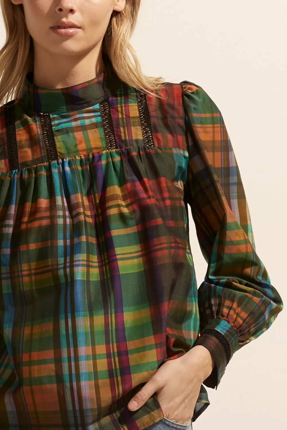 Faze Top in Kaleidoscope Check