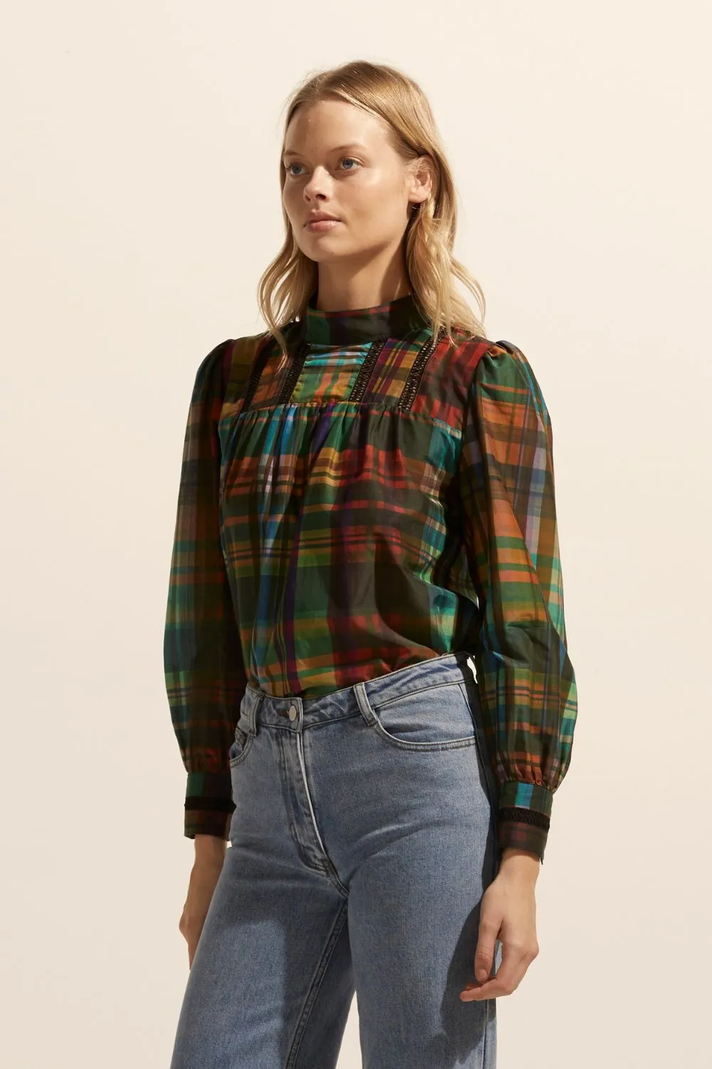 Faze Top in Kaleidoscope Check