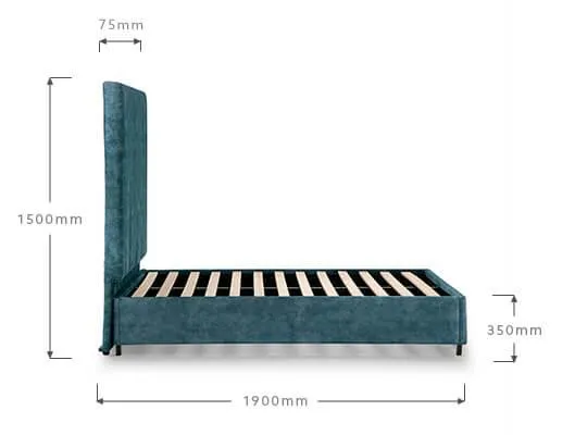 Figure It Out Tiffany Headboard and Velvet Base