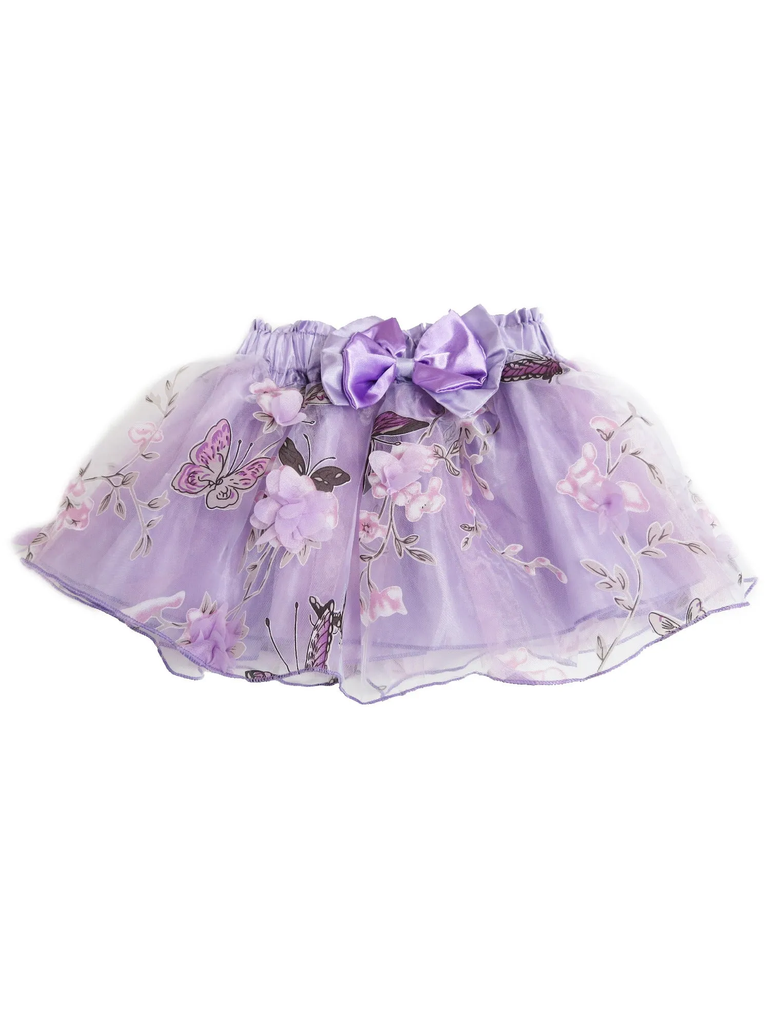 Girls Pink 3D Flower Butterfly Tutu Skirt 9M-8