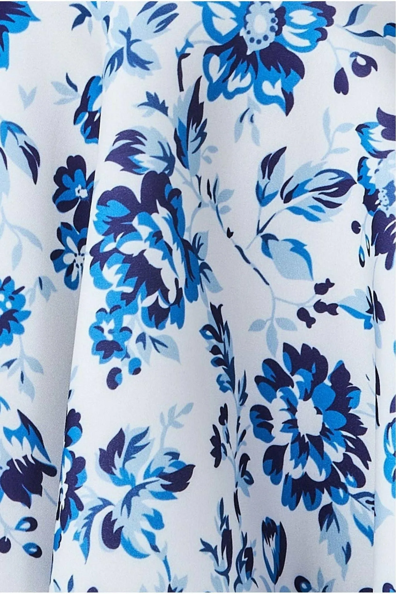 Goddiva Crossover Keyhole Midi Dress - Blue Print