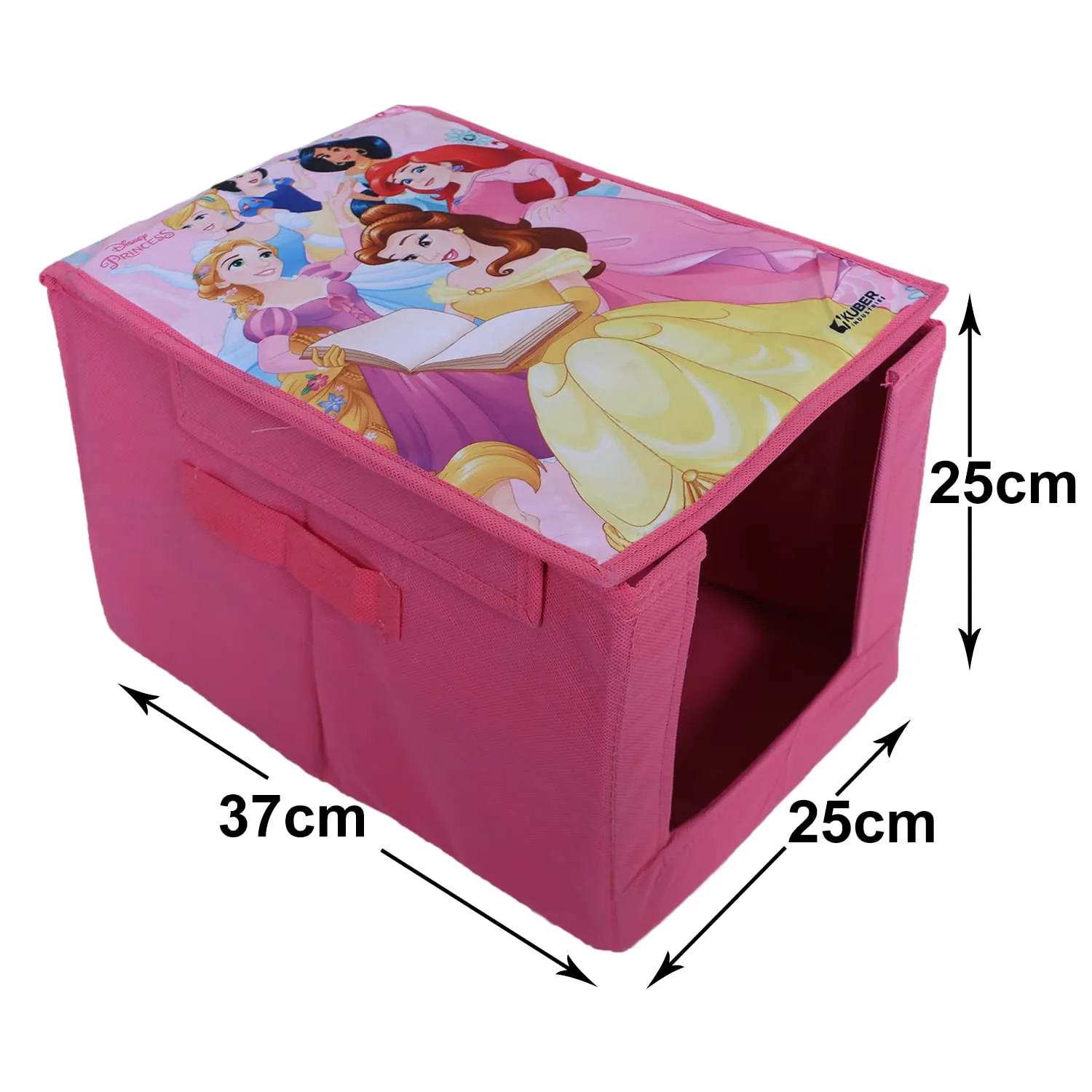 Heart Home Disney Princess Shirt Stacker|Foldable Shirt Stacker for Cloth|Non-Woven Wardrobe Organizer for Home With Lid|Pack of 2 (Pink)