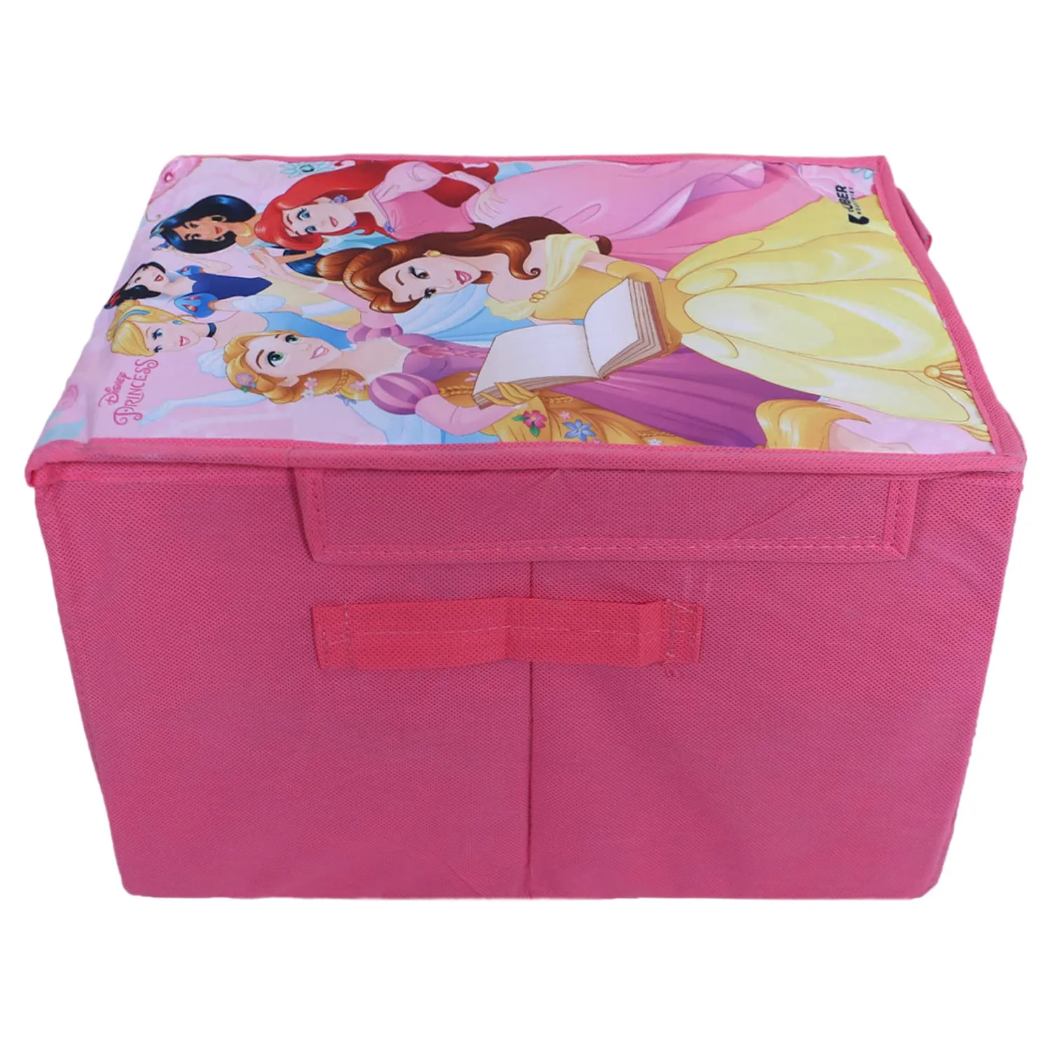 Heart Home Disney Princess Shirt Stacker|Foldable Shirt Stacker for Cloth|Non-Woven Wardrobe Organizer for Home With Lid|Pack of 2 (Pink)