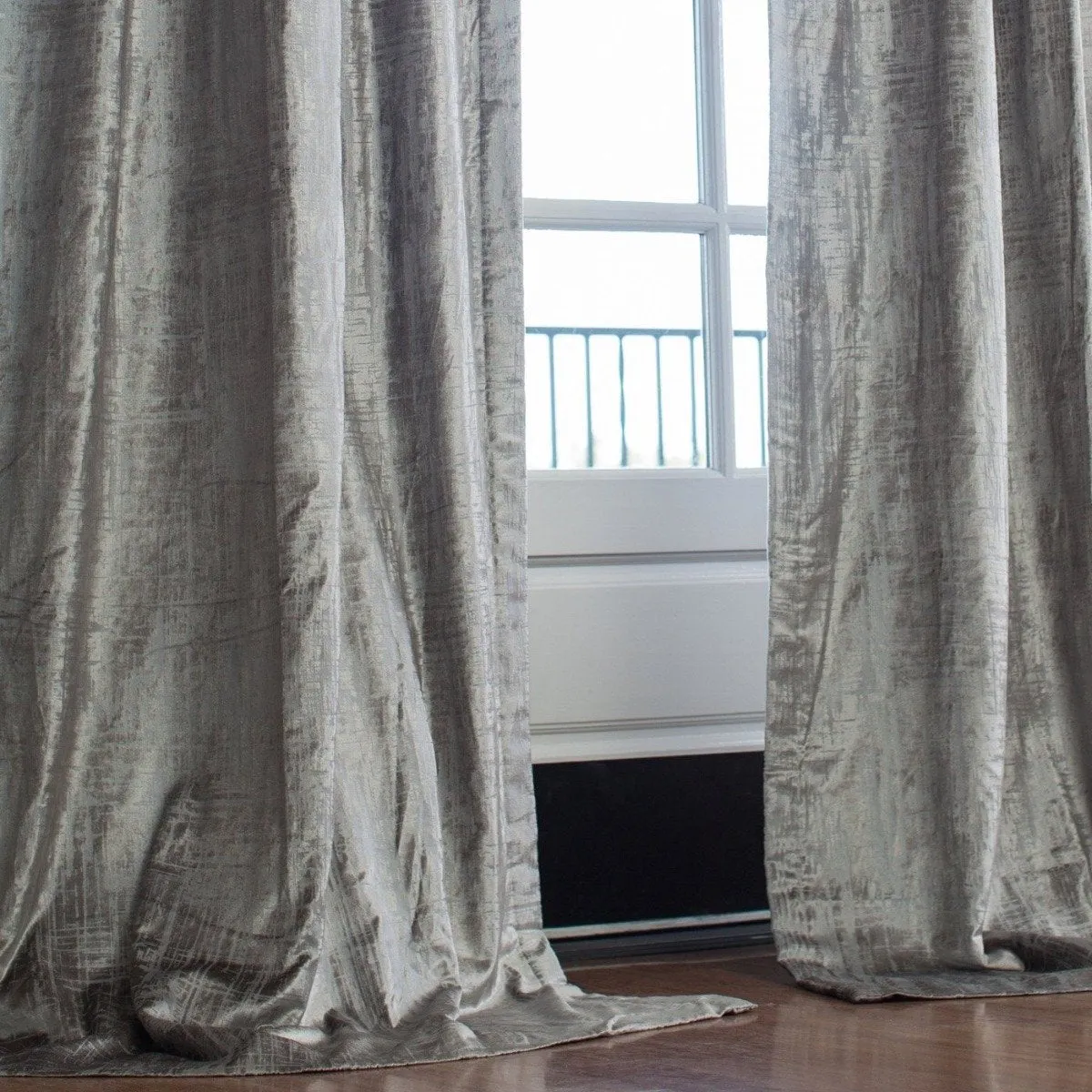 Lili Alessandra Moderne Velvet Curtain Panel