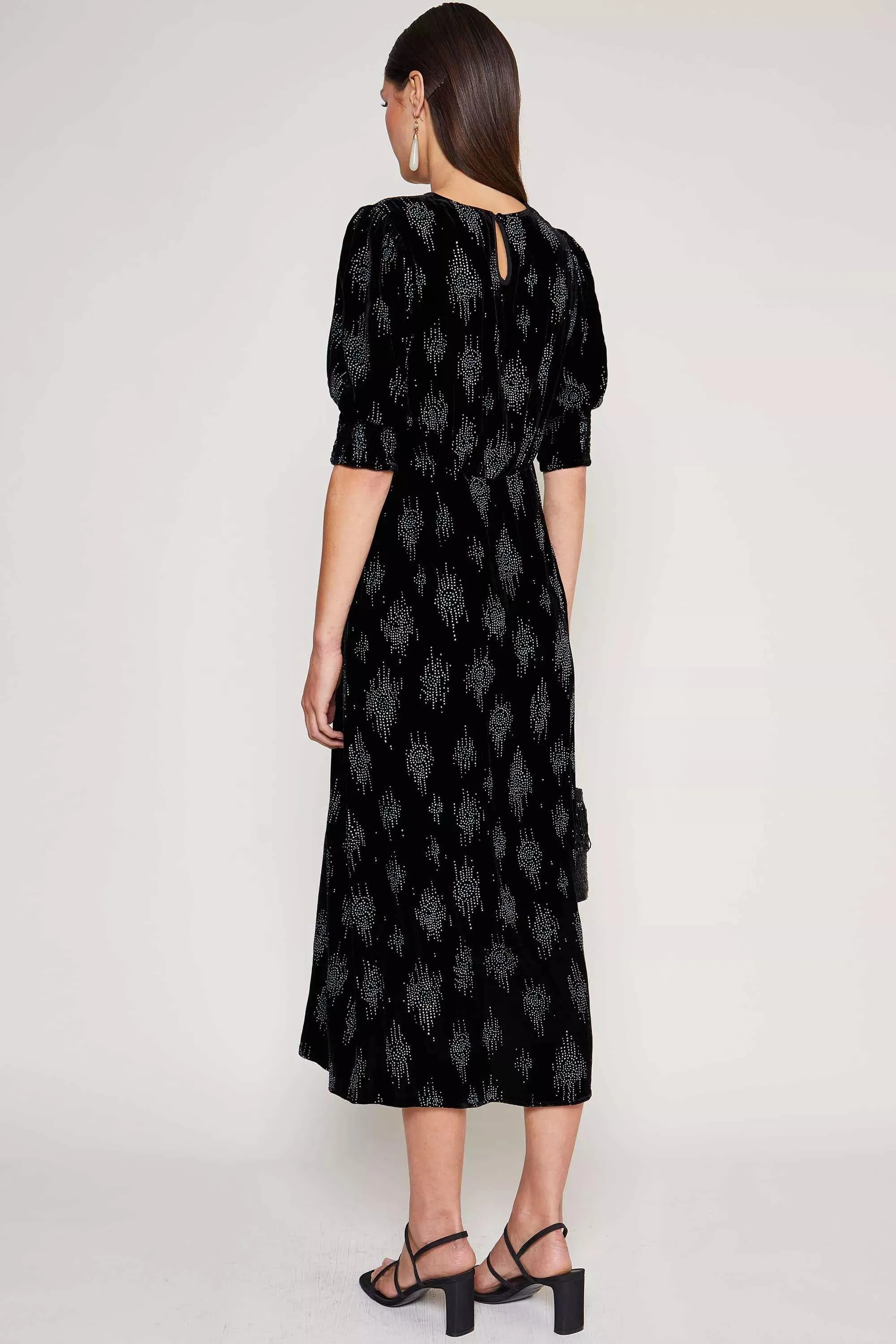 lucile - droplet glitter black
