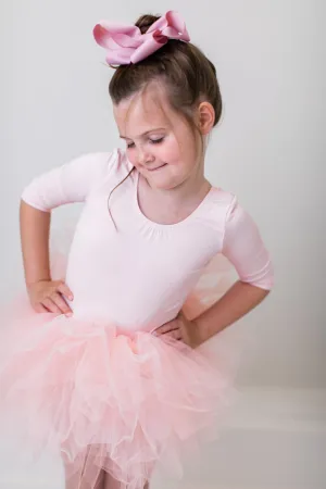 Mila & Rose Pink 3/4 Leotard Tutu Dress