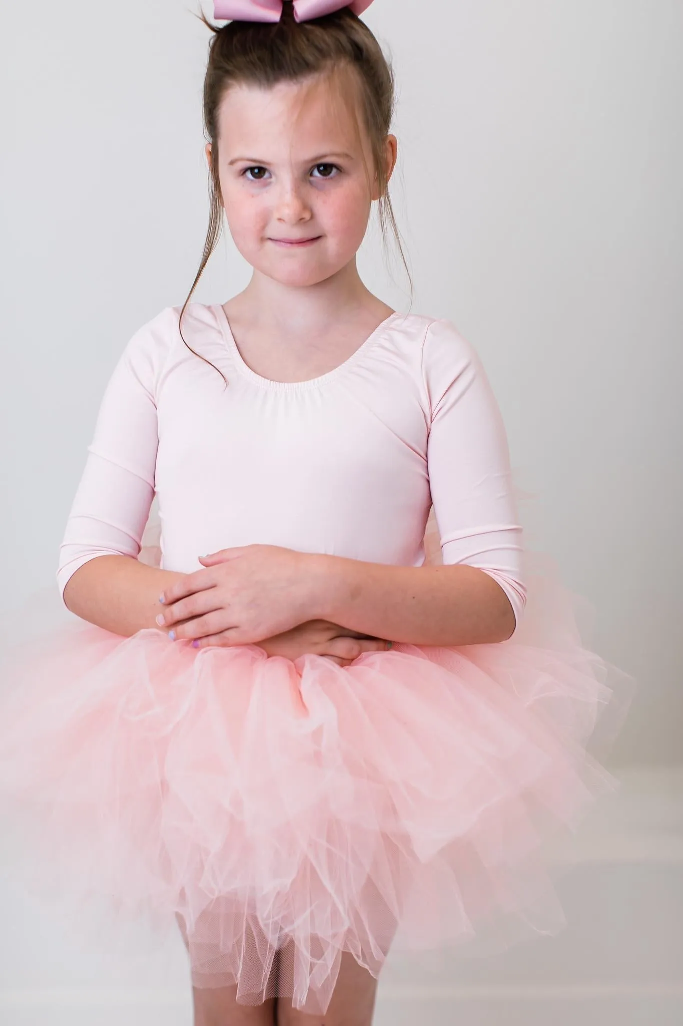 Mila & Rose Pink 3/4 Leotard Tutu Dress