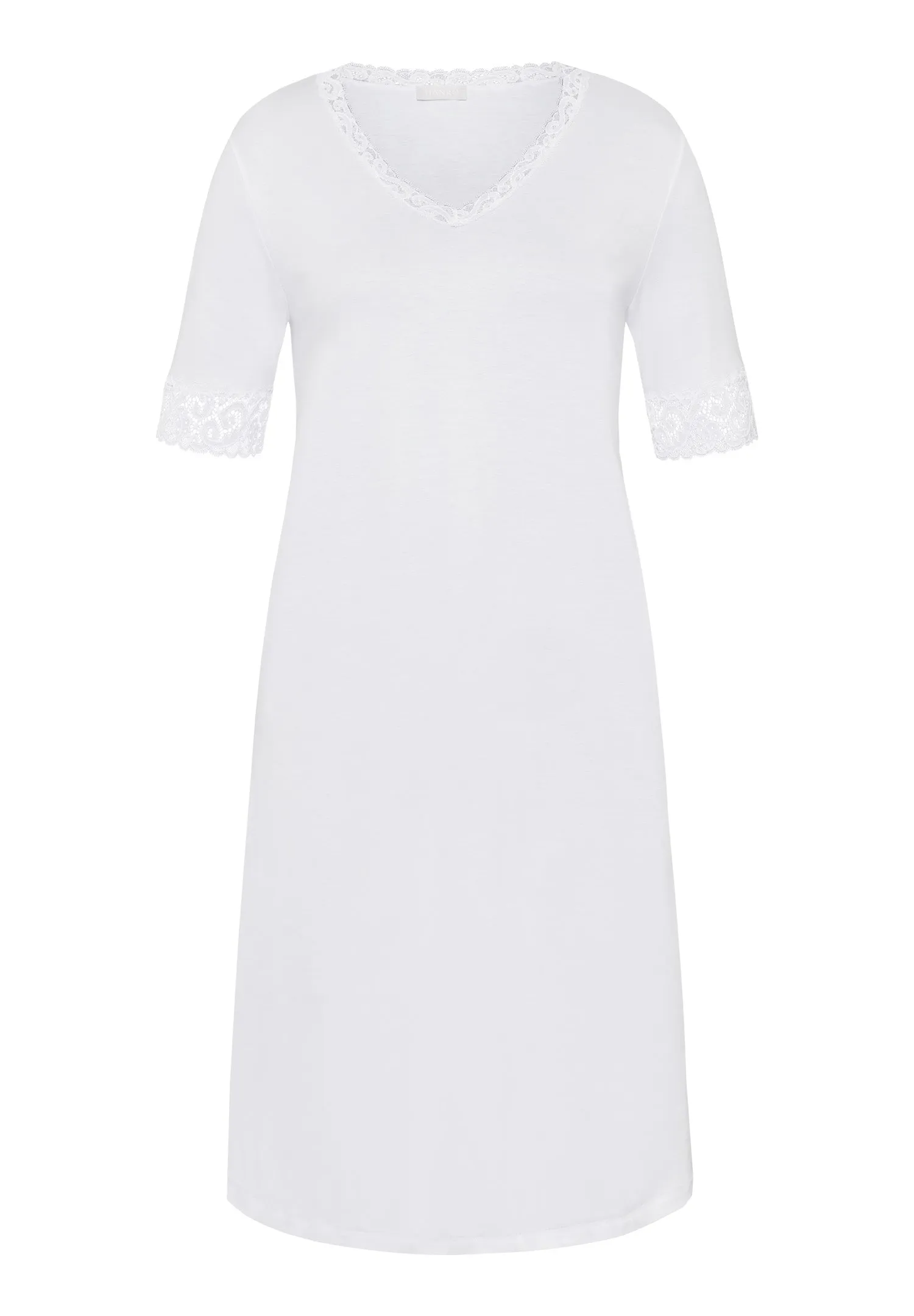 Moments Lace Trim Cotton Nightgown | White 77040-101
