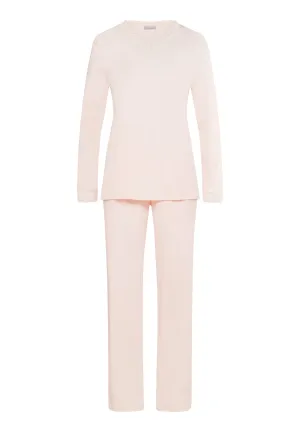 Moments Lace Trim Cotton Pajama Set | Crystal Pink 77041-1334