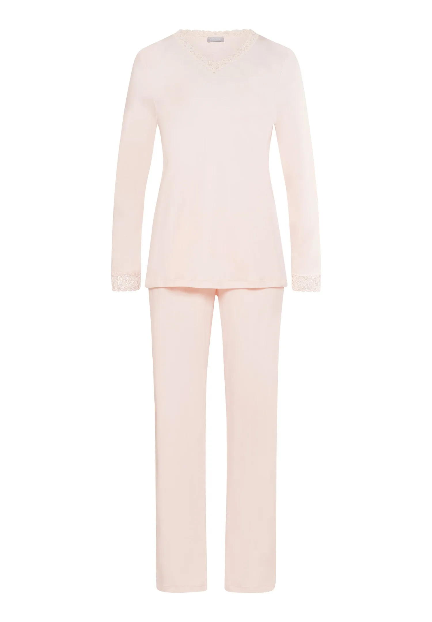 Moments Lace Trim Cotton Pajama Set | Crystal Pink 77041-1334