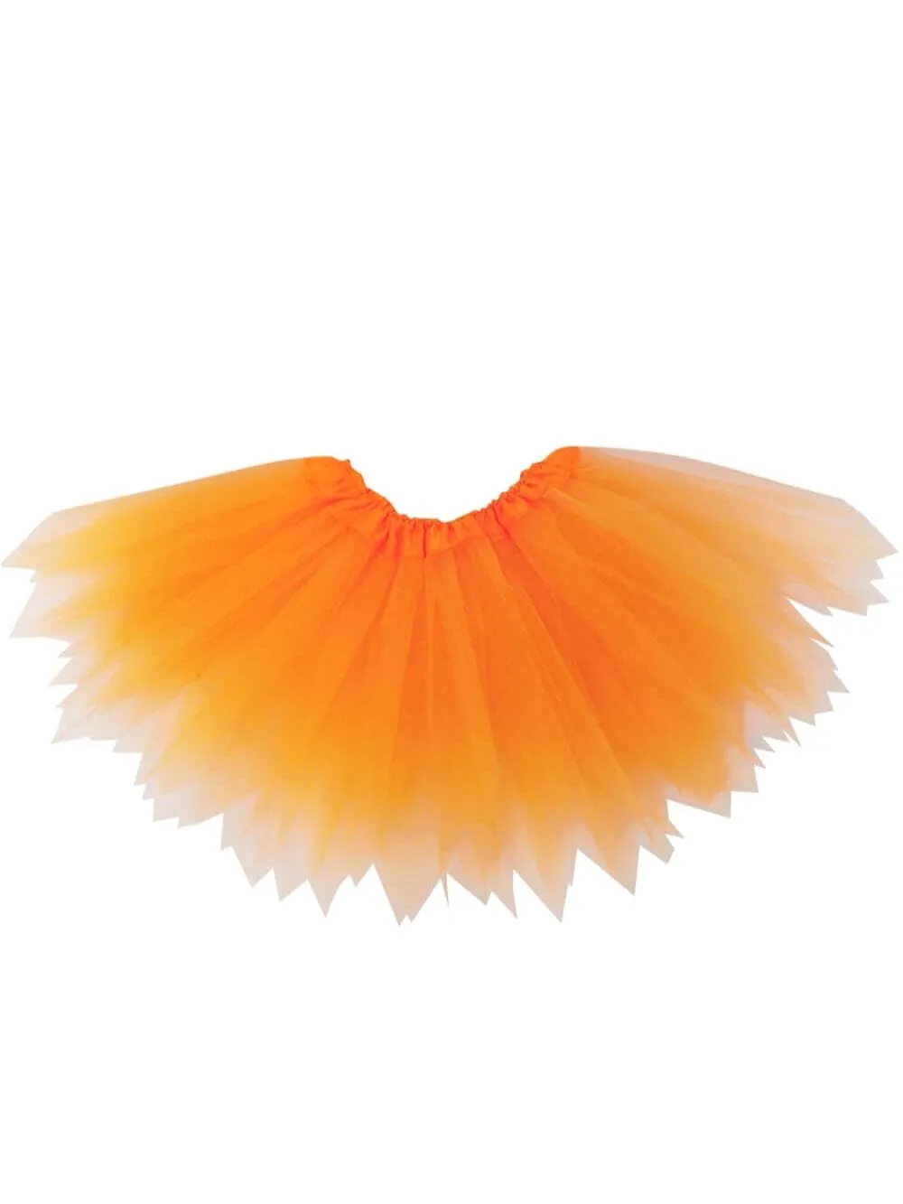 Neon Orange Fairy Costume Pixie Tutu Skirt for Kids, Adults, Plus