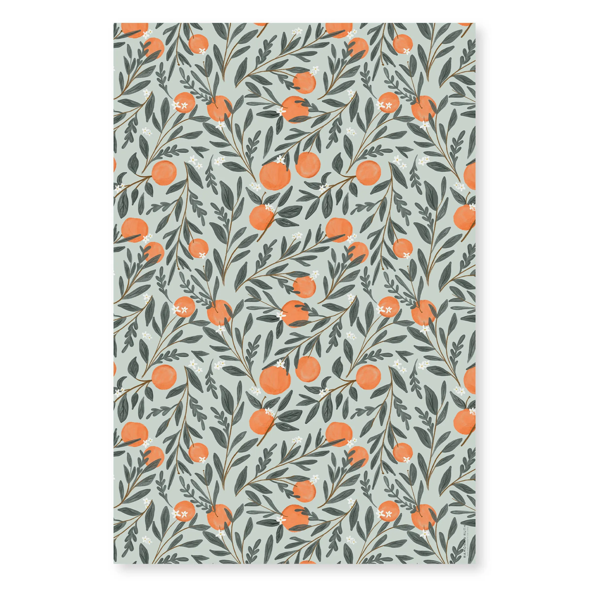Orange Vine Gift Wrap