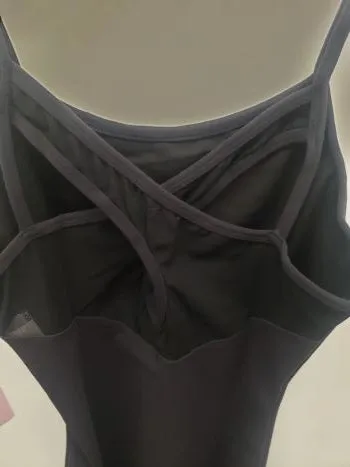 Rome -- Women's Cross Back Camisole Leotard -- Black