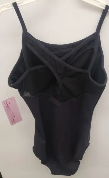 Rome -- Women's Cross Back Camisole Leotard -- Black
