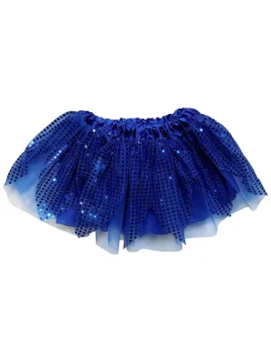 Royal Blue Sparkle Running Tutu Skirt Costume for Girls, Women, Plus