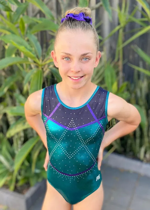 RSG-622 Sleeveless Leotard Emerald "Skye"