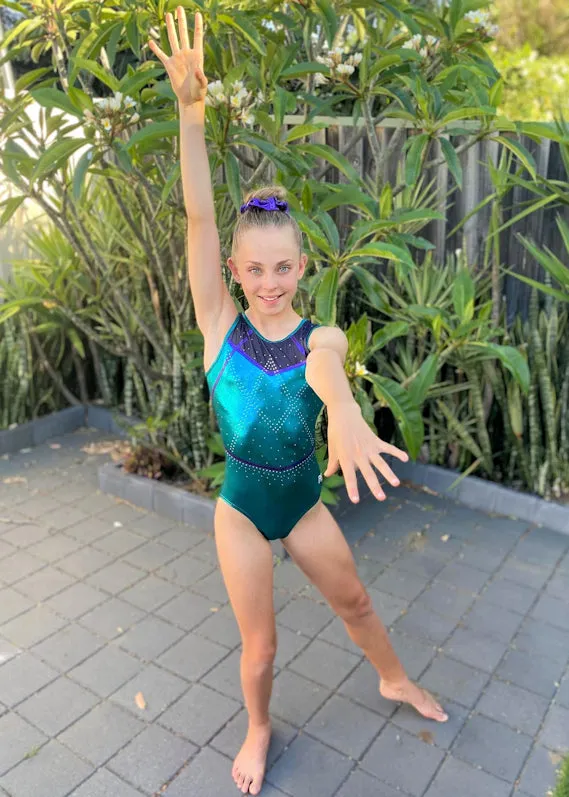 RSG-622 Sleeveless Leotard Emerald "Skye"