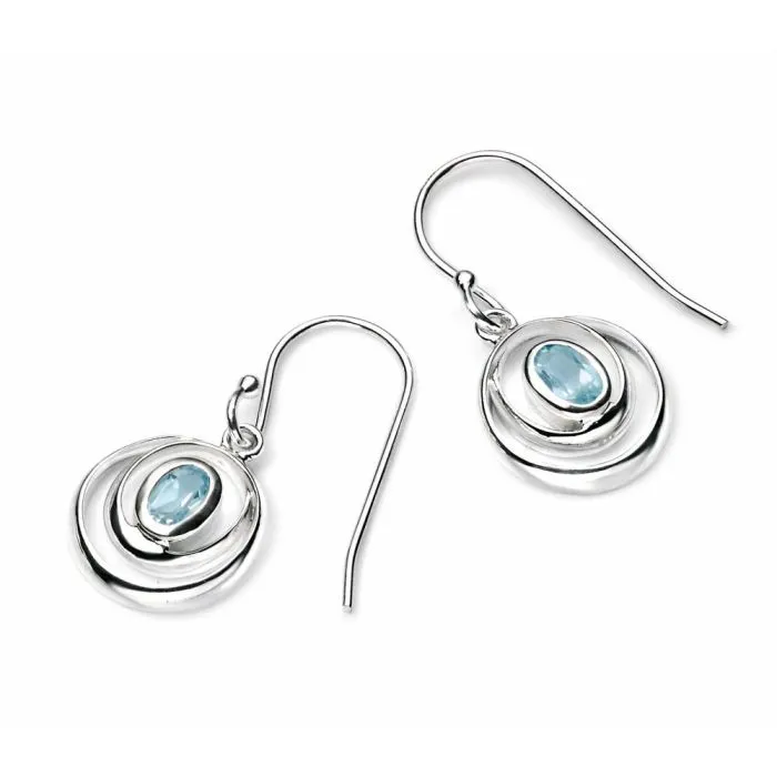 Sky Blue Topaz drop earrings 37235