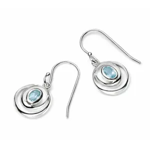Sky Blue Topaz drop earrings 37235
