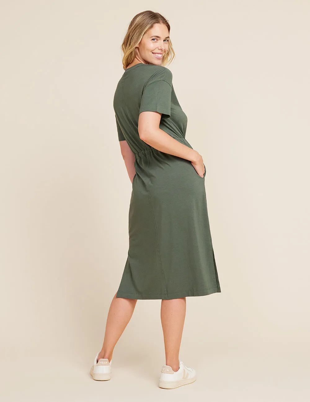 T-Shirt Tie Dress - Moss