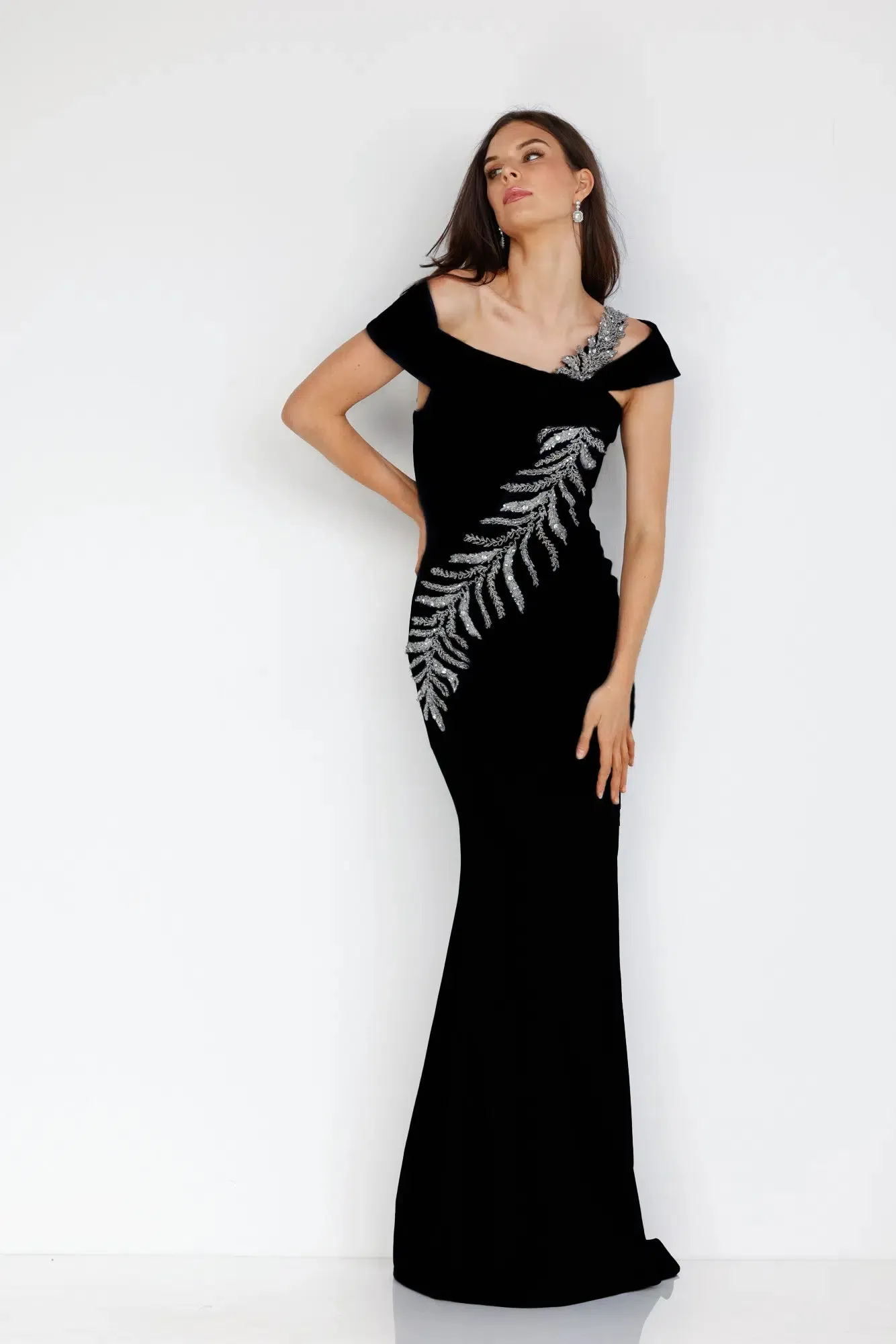 Terani - 2111M5289 - Mother Of The Bride Dress With Asymmetric Embellishments