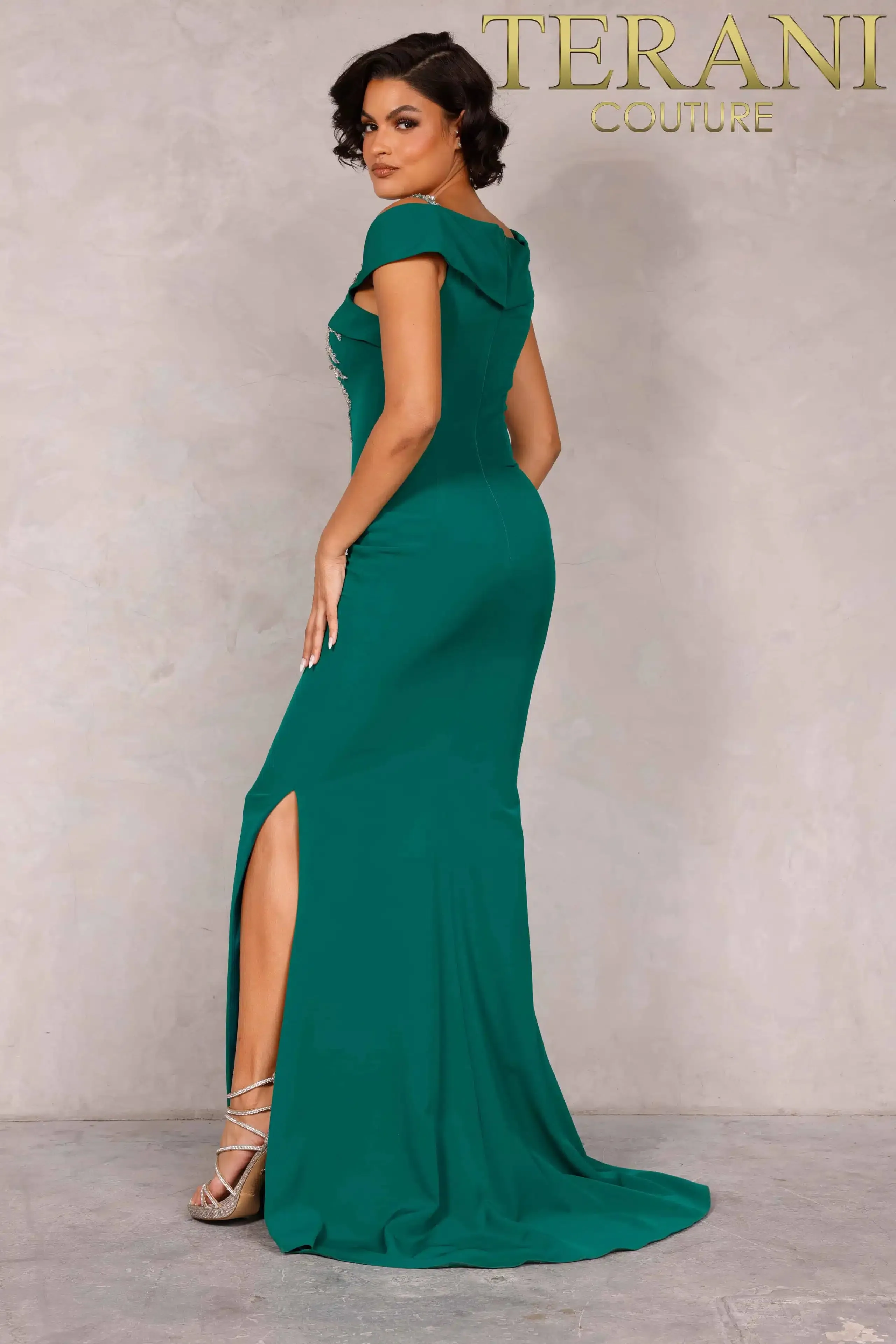 Terani - 2111M5289 - Mother Of The Bride Dress With Asymmetric Embellishments