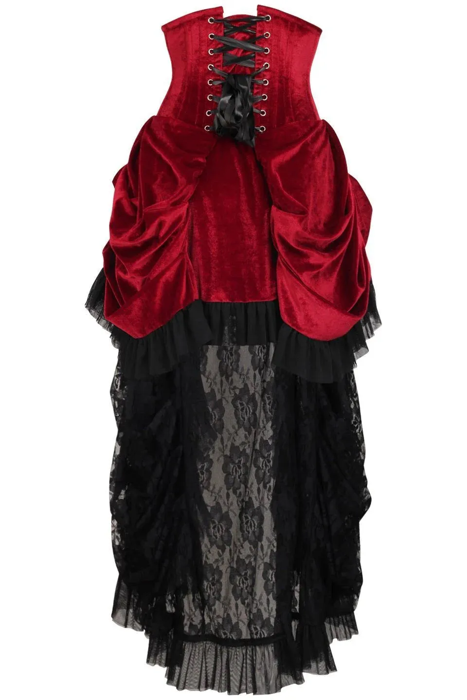 Top Drawer Velvet Victorian Bustle Underbust Corset Dress
