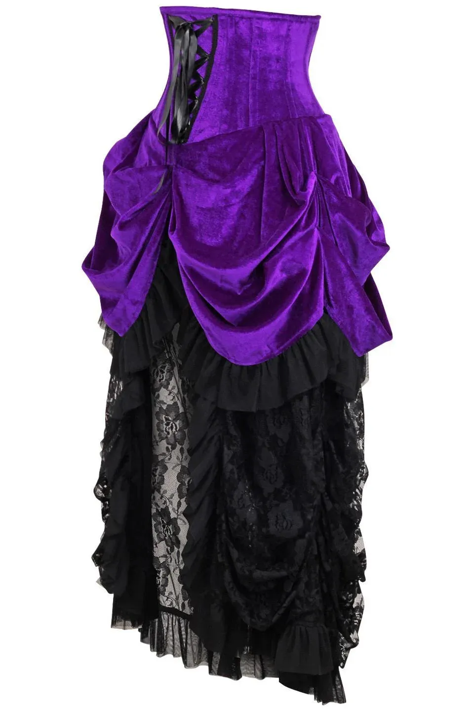 Top Drawer Velvet Victorian Bustle Underbust Corset Dress