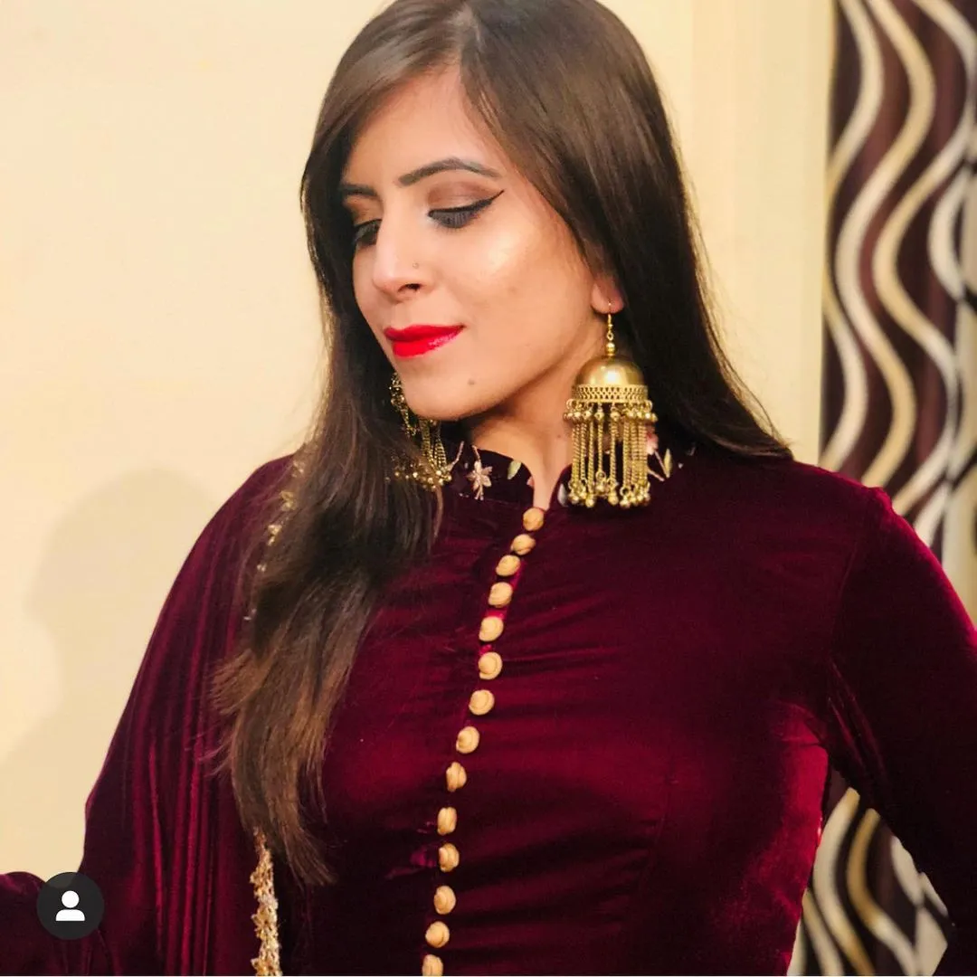 Wine Velvet Anarkali